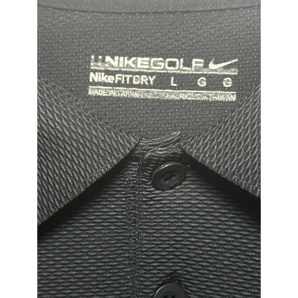 Men's Nike Golf Fit Dry Black Polo Shirt Size Large‎ - Picture 3 of 4